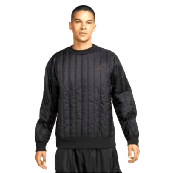 Nike Tech Pack Pullover Adult Large Black Solid Therma-Fit Puffer - Picture 1 of 6